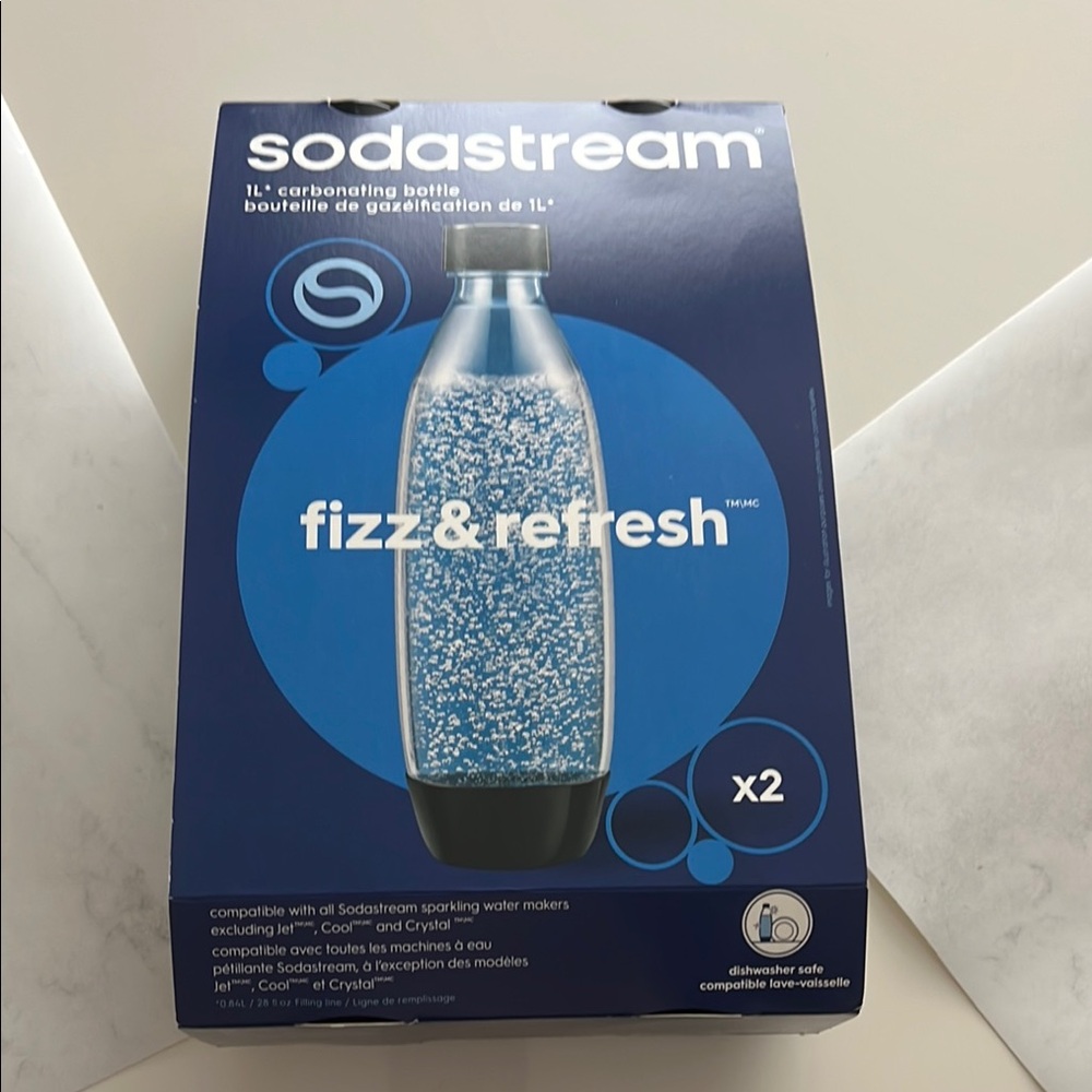 SodaStream 1L Carbonating Bottles - Blue Box